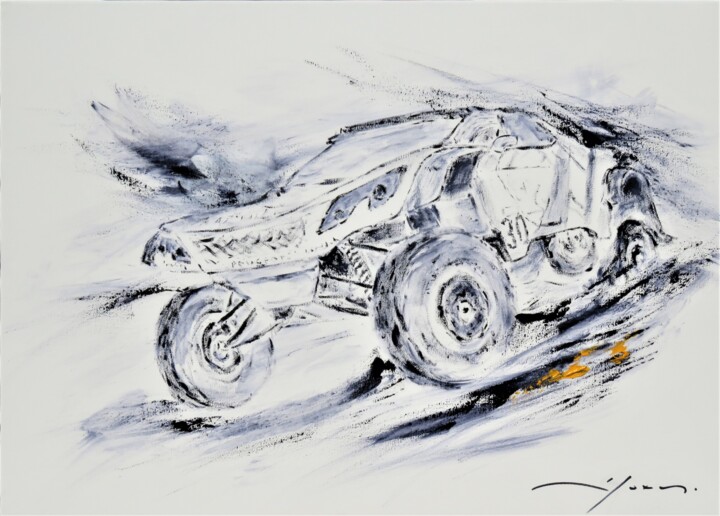 468_Rallye Dakar 绘画, 19.7x27.6 in