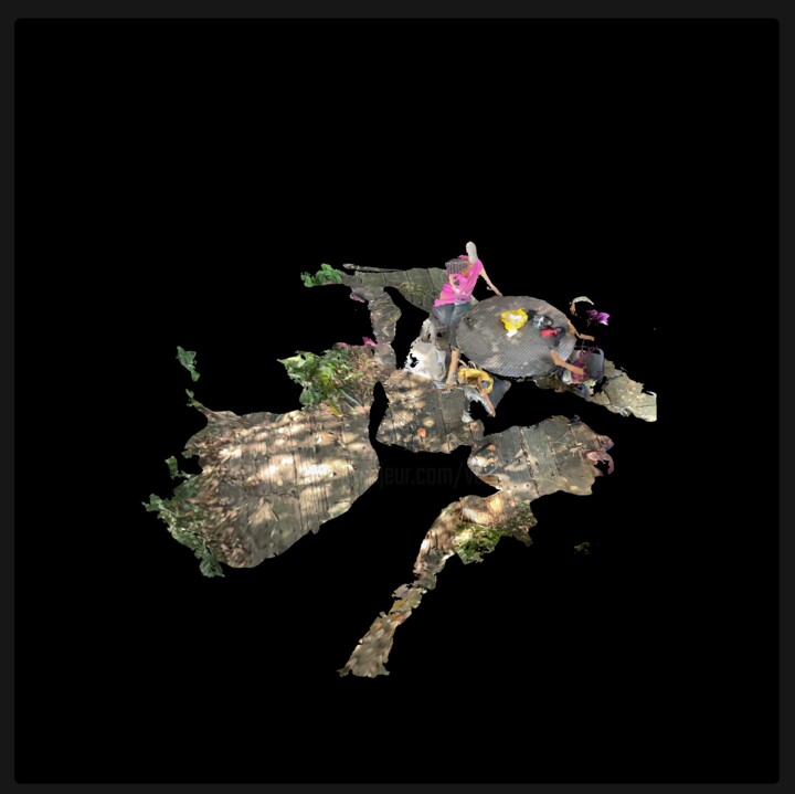 Grafika cyfrowa / sztuka generowana cyfrowo zatytułowany „With my friends” autorstwa Christine Vannier, Oryginalna praca, mo…