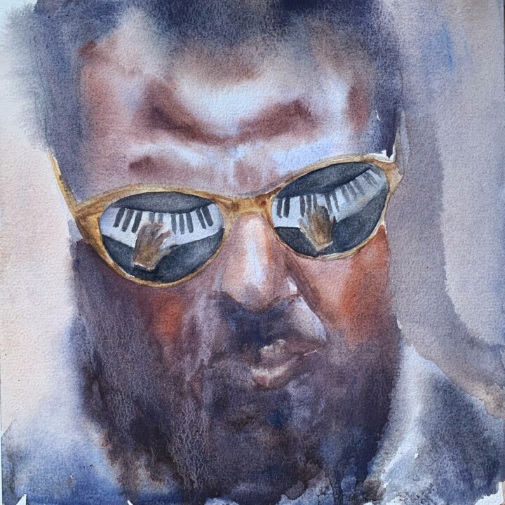 Thelonious Мonk 绘画, 10.2x10.2 in
