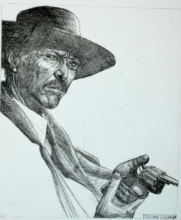 Lee VANCLEFF dit "La brute" dans un célèbre film 印花与版画, 10.4x8.3 in