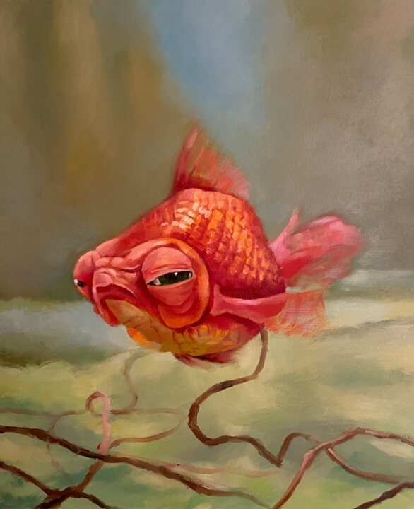 goldfish Sarah Abramovna 绘画, 23.6x19.7 in
