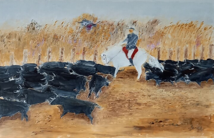 309 Manade 绘画, 15.8x25.6 in