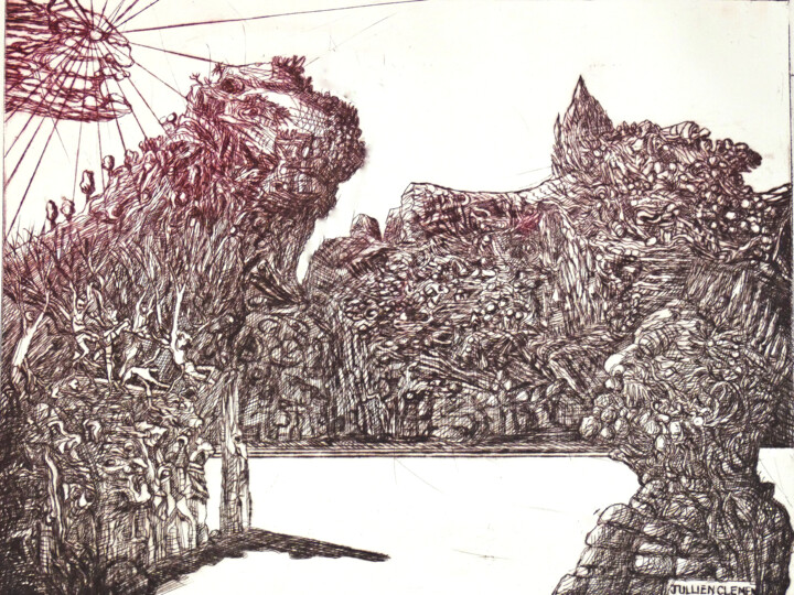 Paysages et nuage anthropomorphes 印花与版画, 10.2x13.6 in