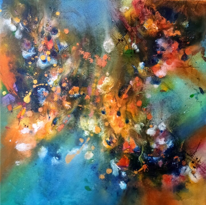 Harlequin 绘画, 23.6x23.6 in