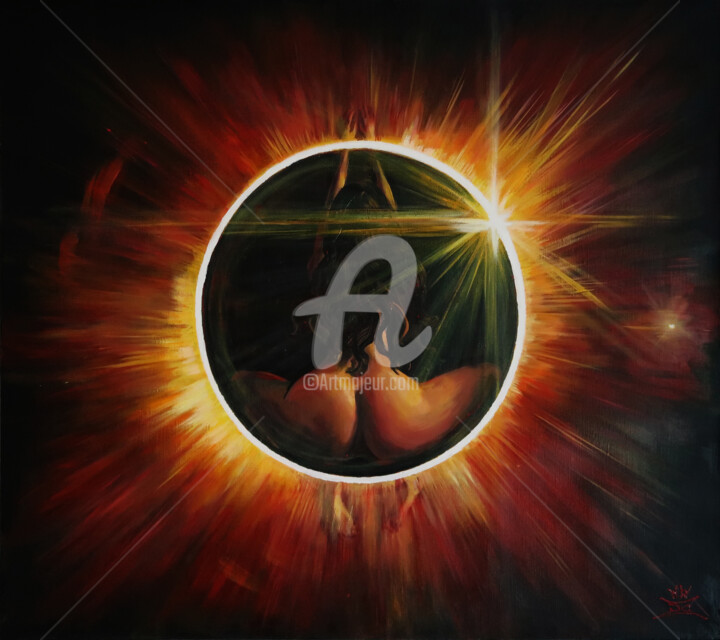 Eclipse 绘画, 27.6x31.5 in