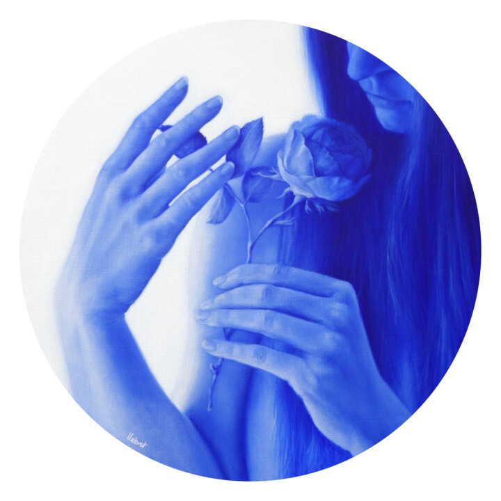 绘画 标题为“La Rose” 由Isabelle Lebret, 原创艺术品, 油