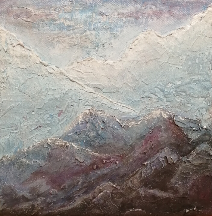 Caucasus mountains 绘画, 7.9x7.9 in