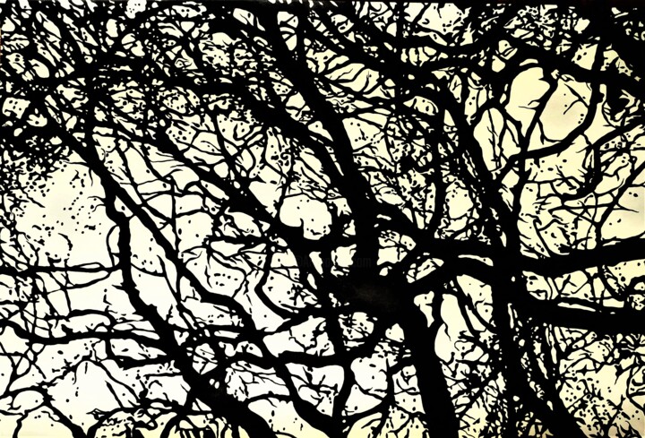 Structures et ramures #3 Drawing, 31.5x47.2 in