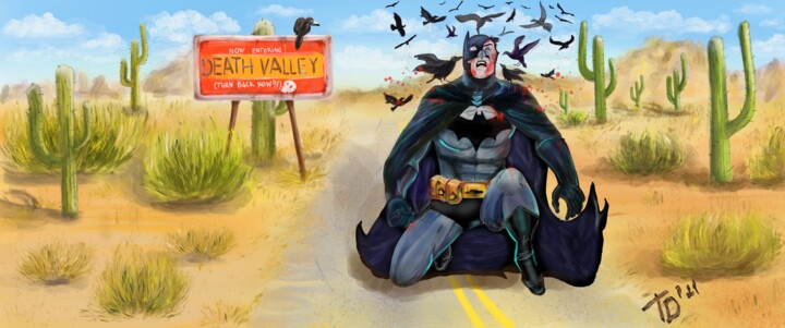 "The birds" vs the bat 数字艺术