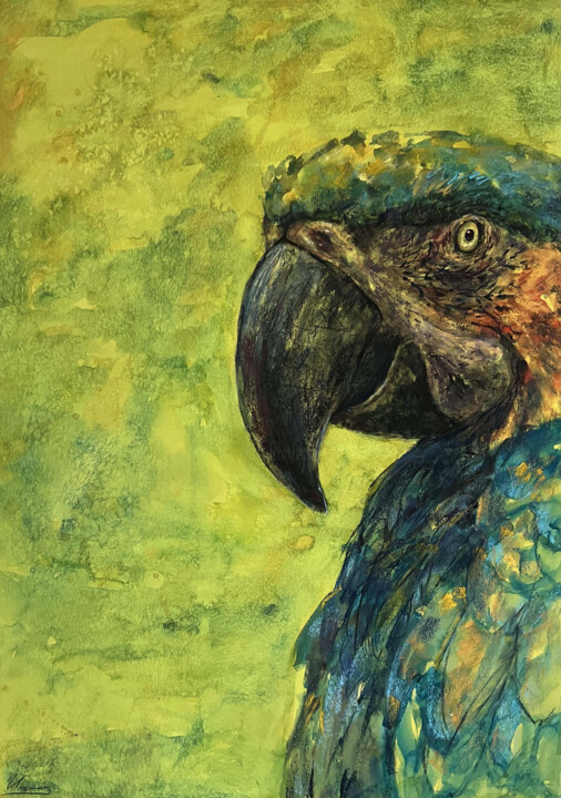 제목이 "PHILIP THE PARROT-…"인 그림 Tatsiana Ilyina로, 원작, 파스텔