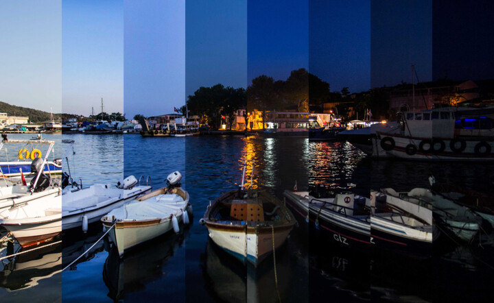 Fotografie getiteld "Timelapse Burgazada" door Fatih Eseler, Origineel Kunstwerk, Gemanipuleerde fotografie