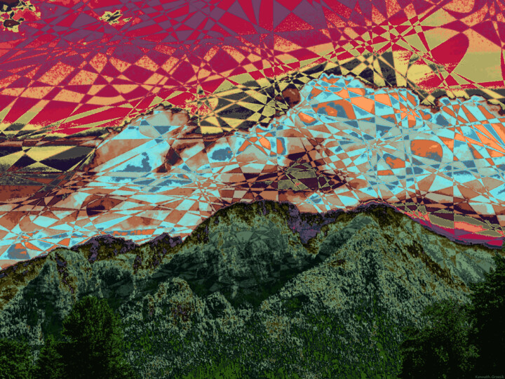 Digital Arts titled "Mostly Cloudy With…" by Ken Grzesik, Original Artwork, 2D Digital Work