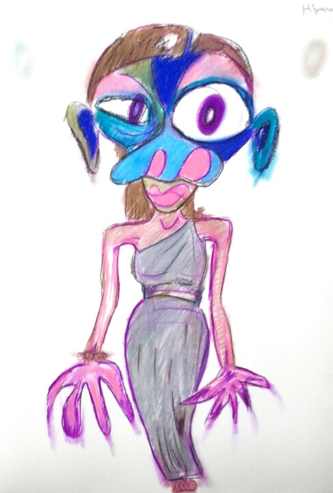 FASHION MODEL-3 绘画, 27.6x19.7 in