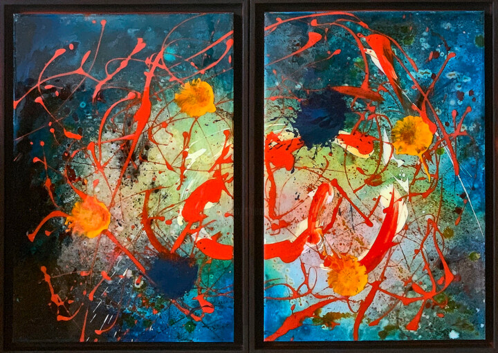 Diptyque Opéra Astronomica 117 绘画, 23.6x31.5 in