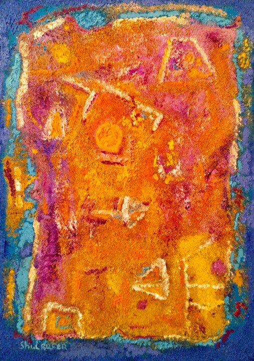 Painting titled "caos 7" by Janna Shulrufer, Original Artwork, Oil