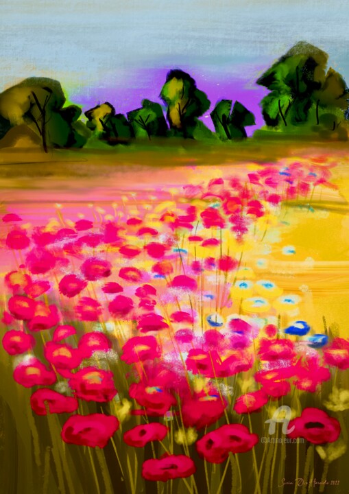 The poppy medow 数字艺术