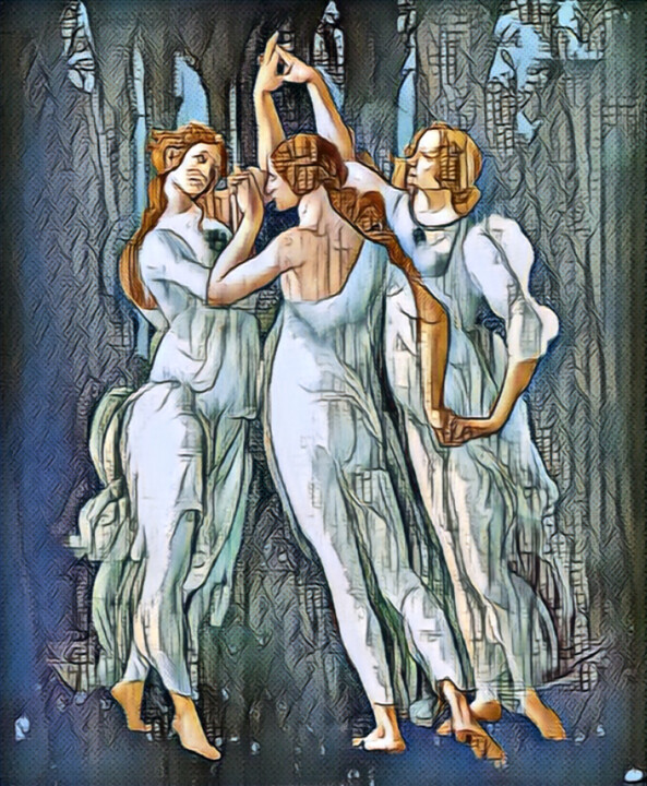 Peinture intitulée "Botticelli Pop Remi…" par Tony Rubino, Œuvre d'art originale, Acrylique Monté sur Châssis en bois