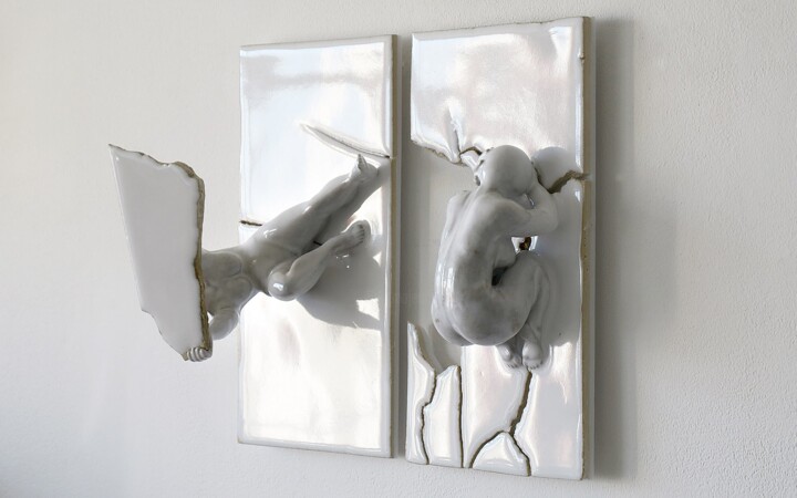 Hann et Xion 雕塑, 14.2x8.3 in