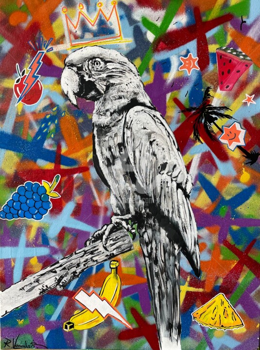 Parrot's Bliss 绘画, 35.4x23.6 in