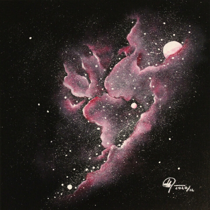 Nébuleuse - Le baiser de l'ange 绘画, 11.8x11.8 in
