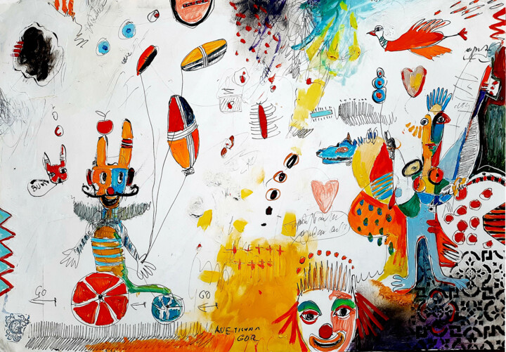 Childhood Desire 绘画, 13.4x19.3 in