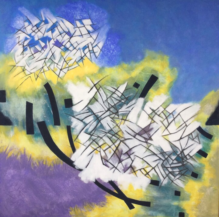 Un trou dans les nuages 绘画, 40x40 in