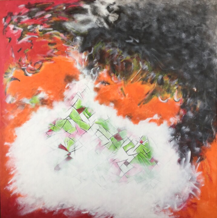 Guerre et paix 绘画, 40x40 in