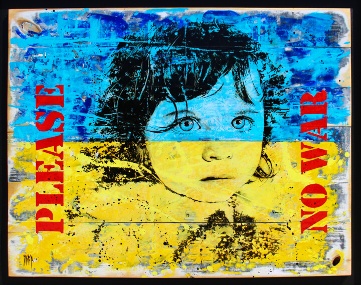no war 绘画, 27.2x33.9 in