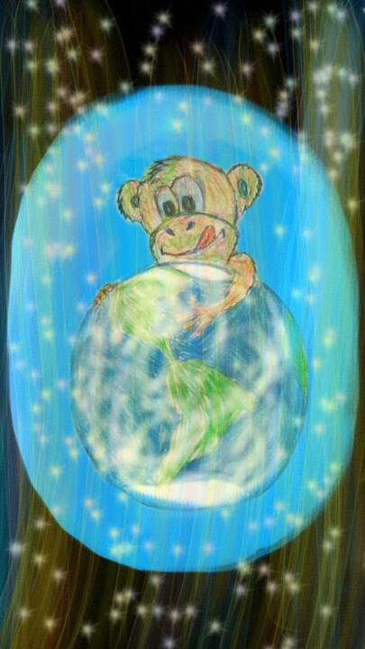 Mischievous Monkey 数字艺术