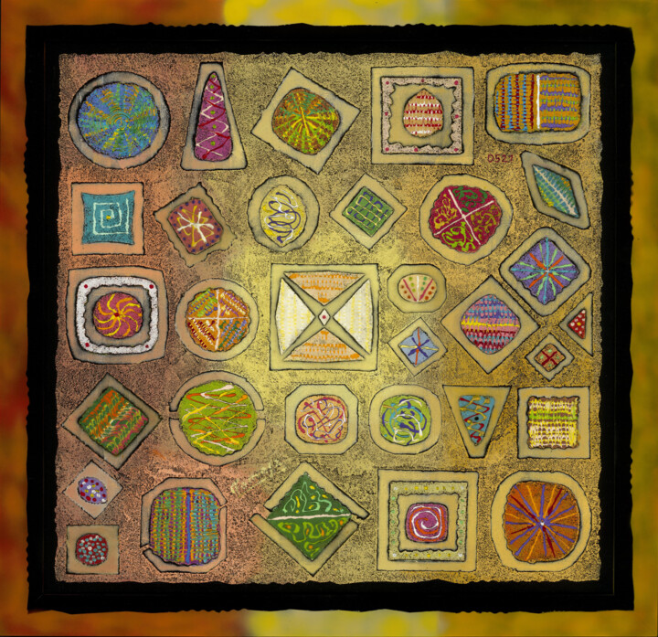July magic square 绘画, 31.5x31.5 in