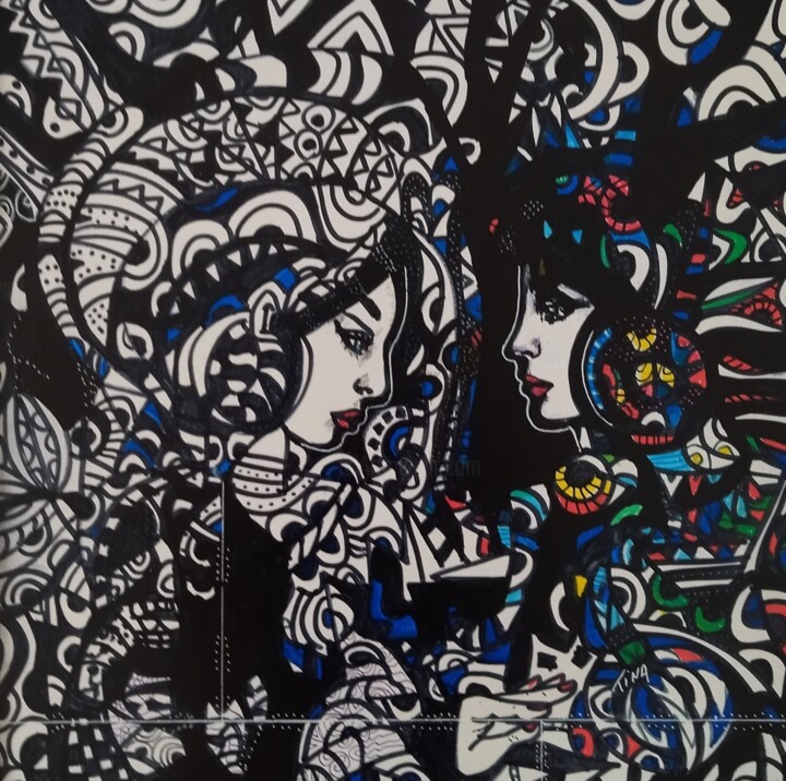 Complicité 绘画, 15.8x15.8 in