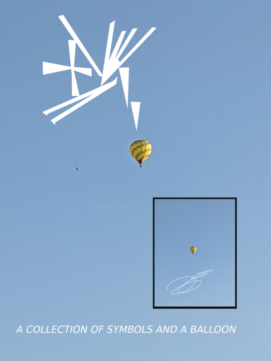 A Collection Of Symbols And A Balloon 数字艺术