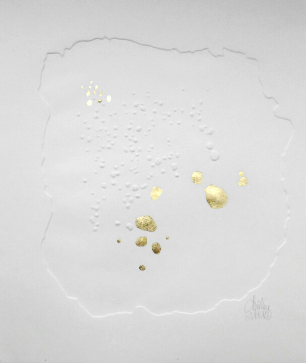 Blanc et Or Printmaking, 14.2x12 in