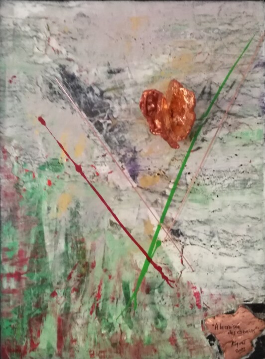 " A la croisée des chemins " 绘画, 19.7x15.8 in