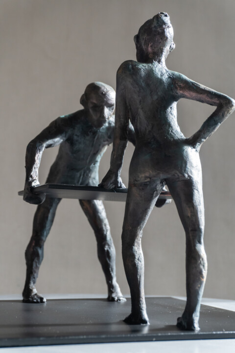 Sculpture titled "***Mars and Venus***" by Yuriy Kraft, Original Artwork, Metals
