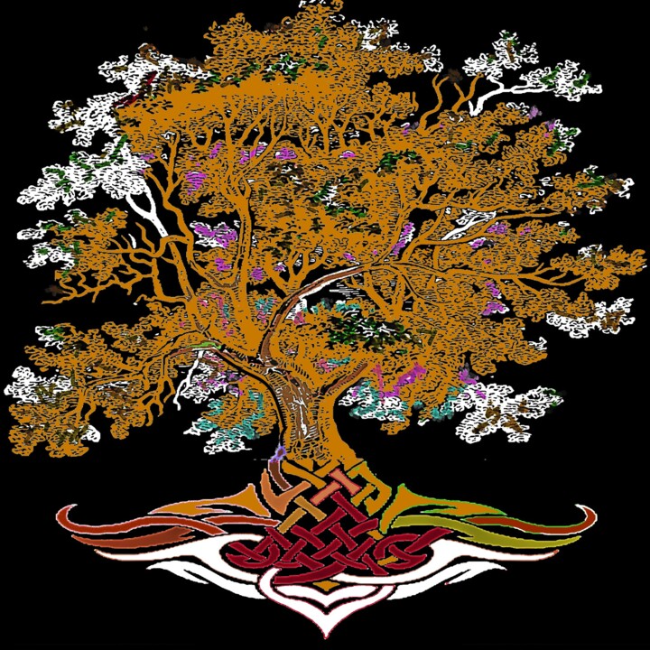 Digital Arts titled "Modern Tree of Life" by Paul Manwaring, Original Artwork, Digital Painting