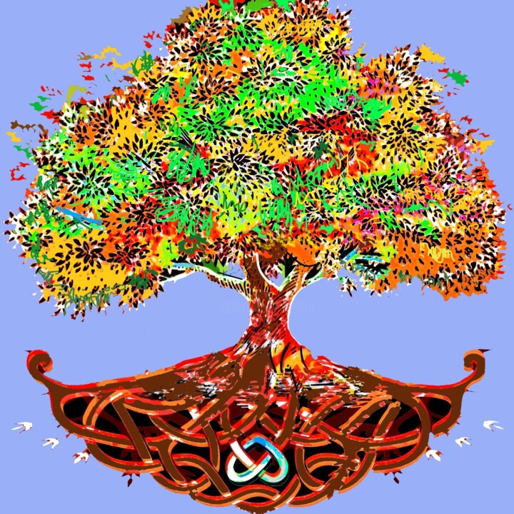 Digital Arts titled "The Tree of Life" by Paul Manwaring, Original Artwork, Digital Painting