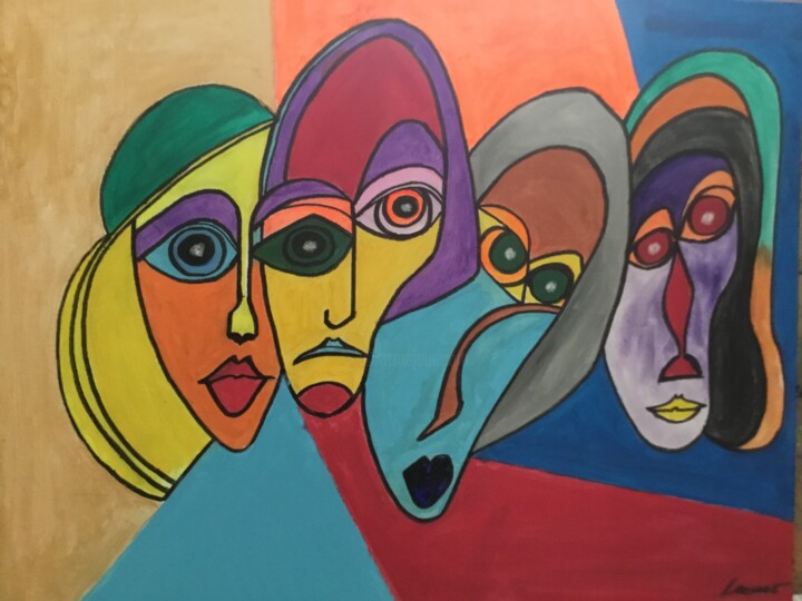 Unit #1029 “Sorority Sisters” 绘画, 22x28 in
