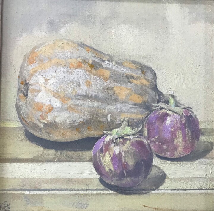 Malerei mit dem Titel "Pumpkin" von Vinart Gallery, Original-Kunstwerk, Öl