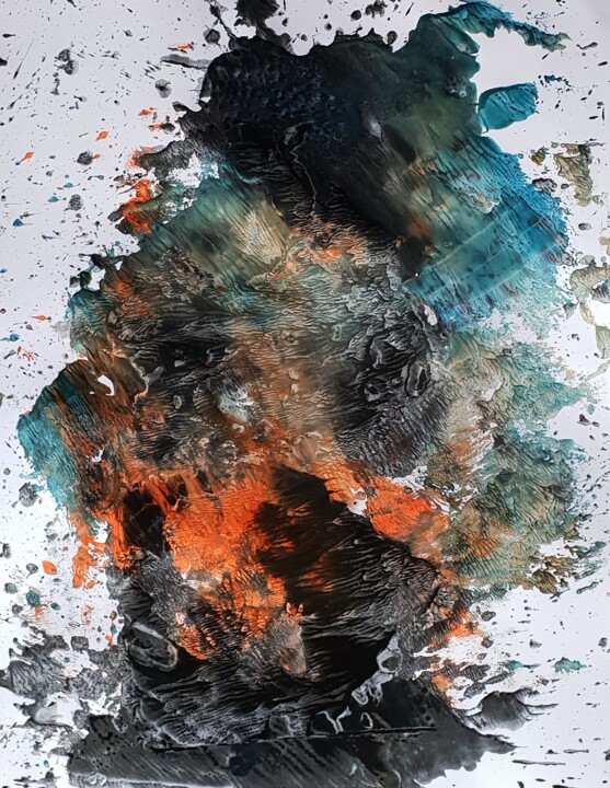 Peinture intitulée "Court circuit dans…" par Chamartin, Œuvre d'art originale, Acrylique