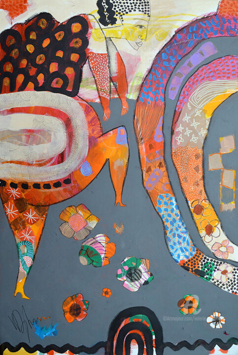 Vers les terres fertiles 绘画, 35.8x24 in