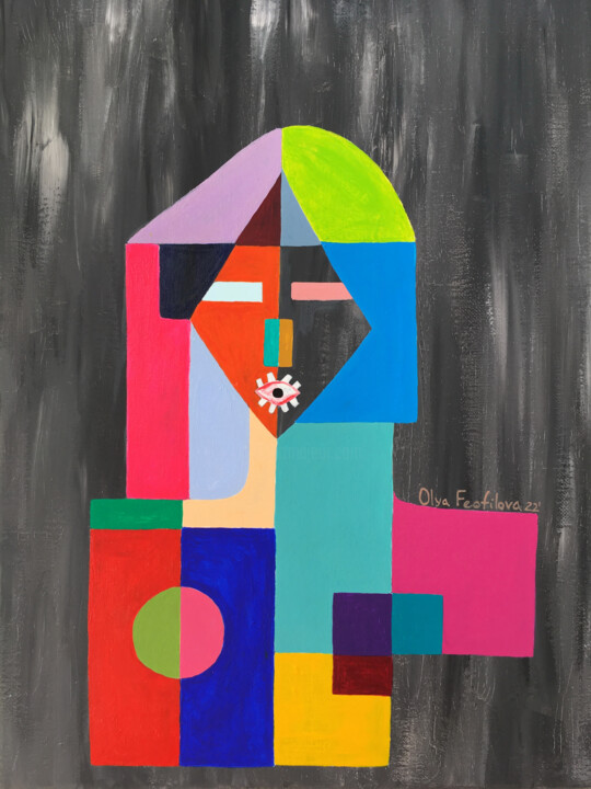 Female image 绘画, 15.8x11.8 in