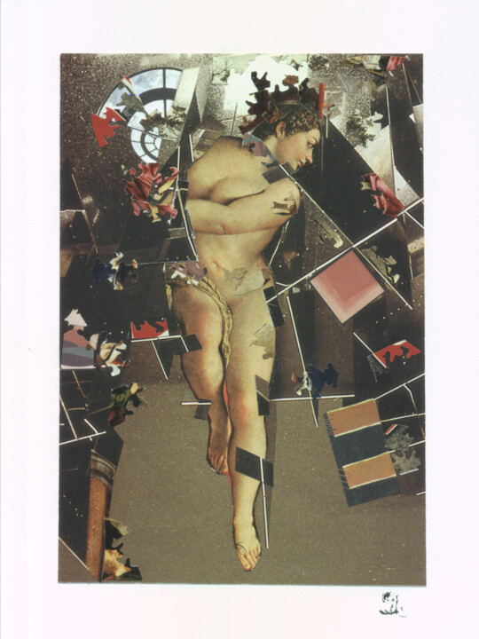 Collages getiteld "couler03/flow03" door Celia Regina, Origineel Kunstwerk, Collages
