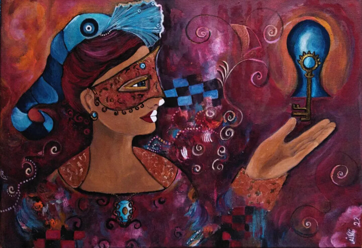 Key to the soul 绘画, 13.8x19.7 in