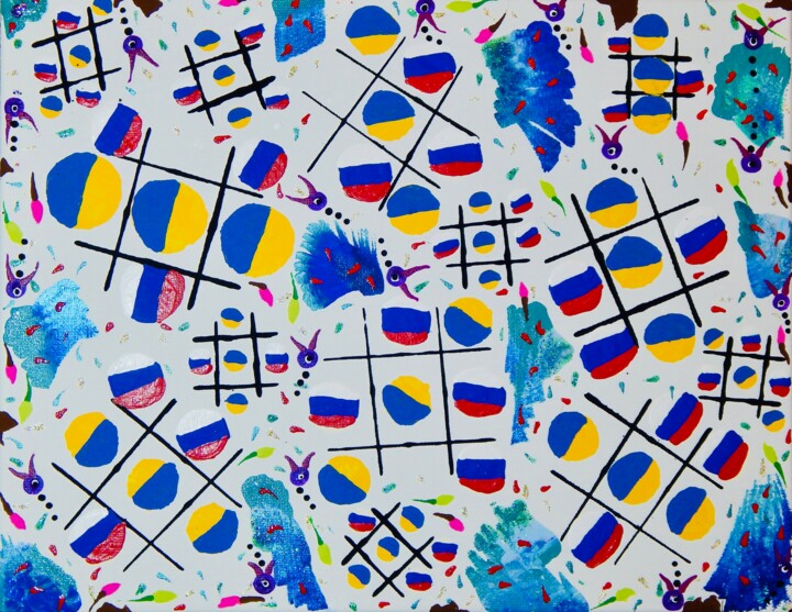 Russia in the Deadly Tic-Tac-Toe 绘画, 11x14 in