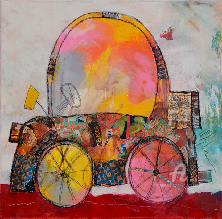 Aller, viens on s'en va 绘画, 23.6x23.6 in
