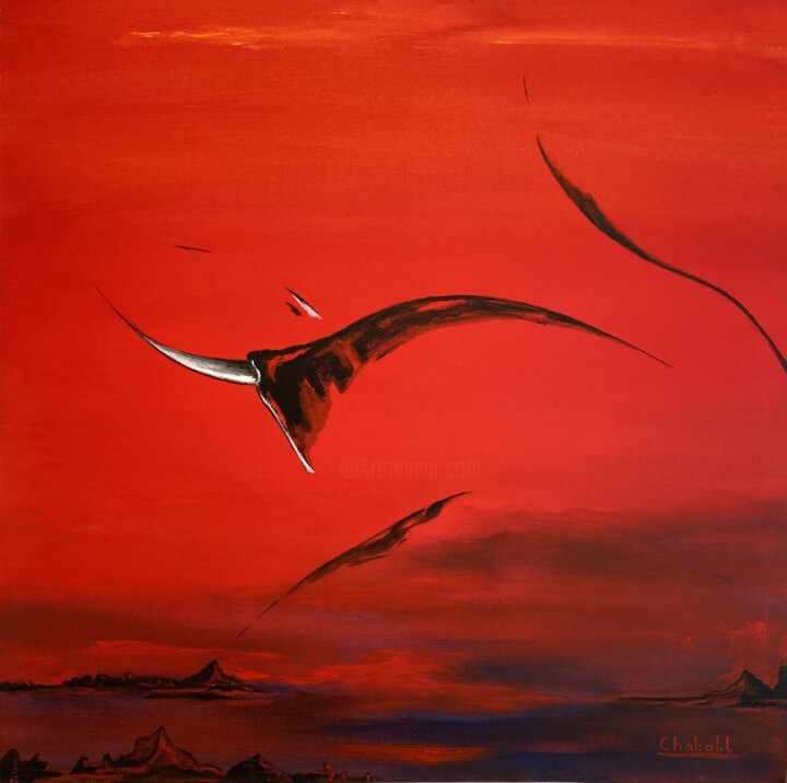 Comme des dieux 绘画, 23.6x23.6 in