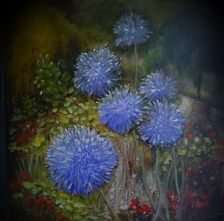 Painting titled "Hidden in Plain Sig…" by Sue Lorenz, Original Artwork, Oil Mounted on Wood Stretcher frame