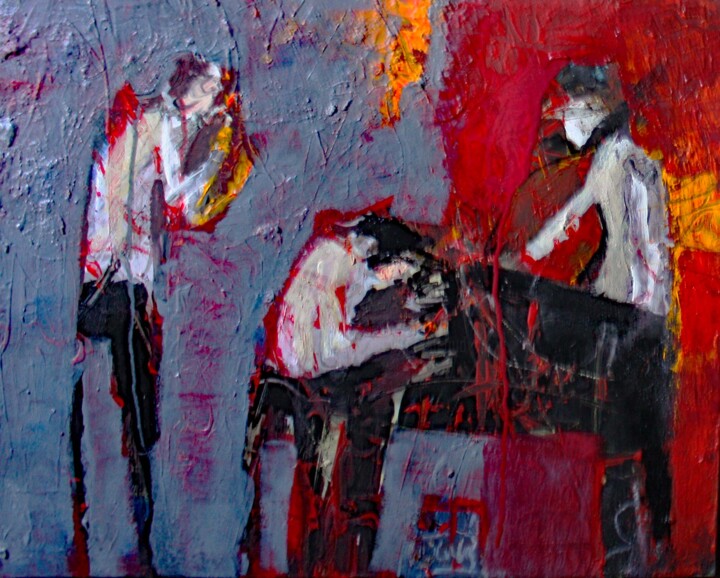 LE PIANISTE JAZZ 绘画, 19.7x24 in