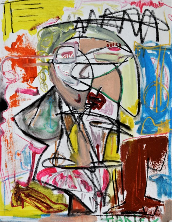 Painting titled "Picasso's Point" by Paul Hartel, Original Artwork, Acrylic Mounted on Wood Stretcher frame